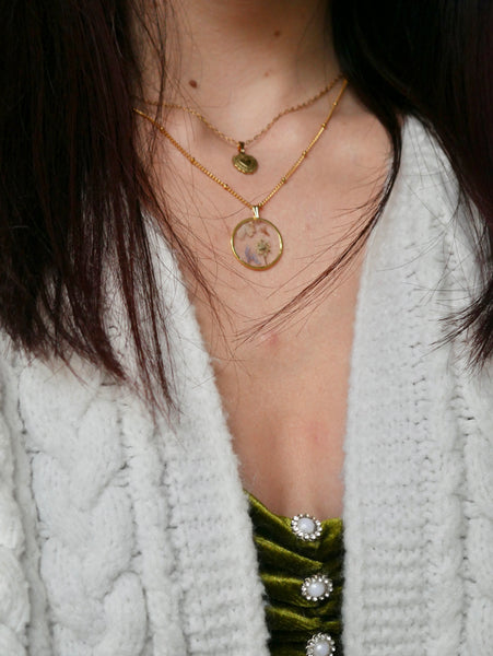 Collier double Fleurs des champs