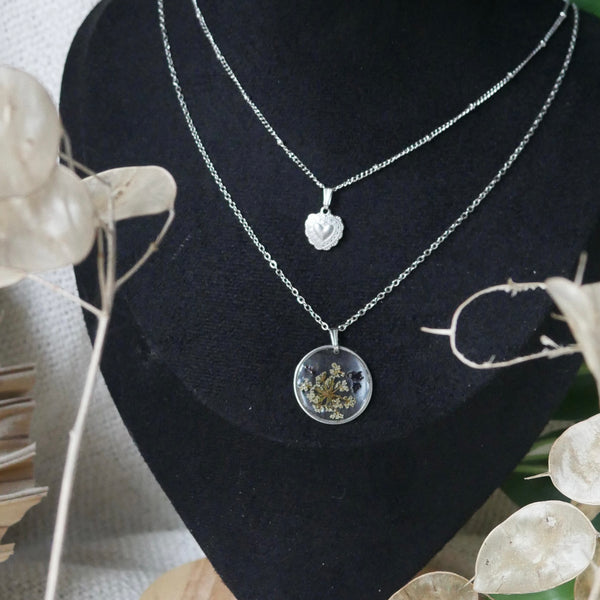 Collier double Fleurs des champs