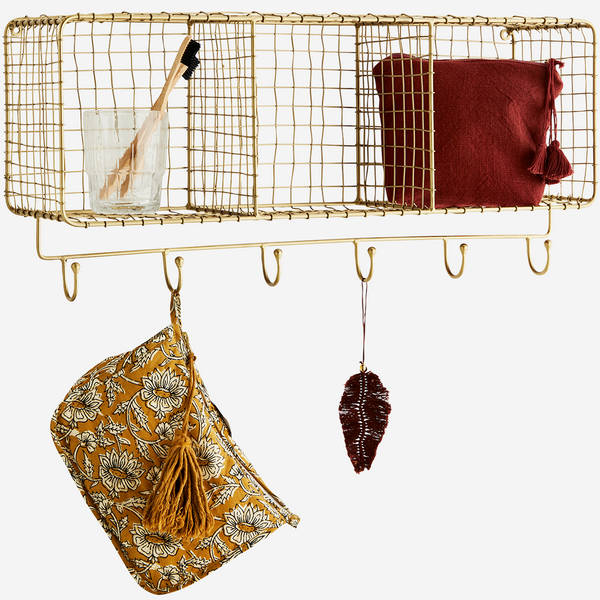 Etagère métallique à crochets