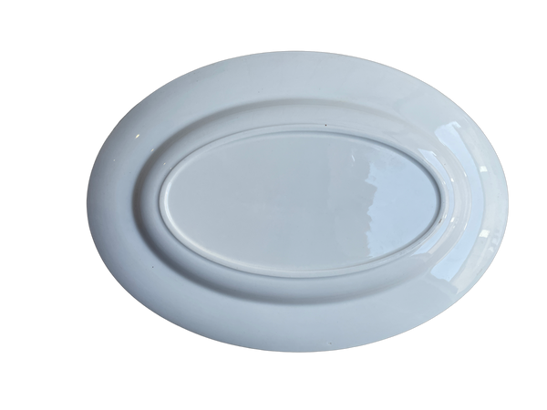 Plat ovale à dorures