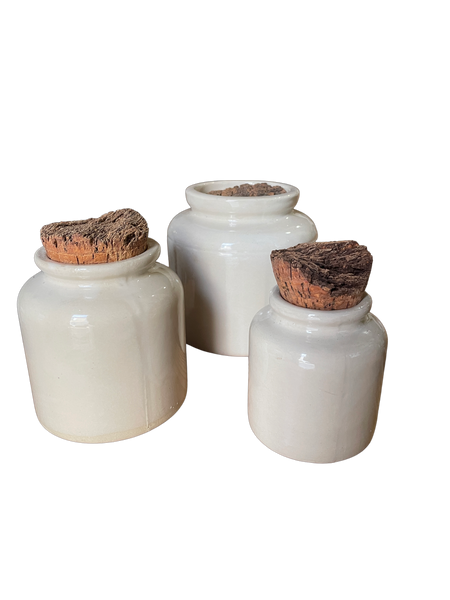 Trio de pots en grès Digoin