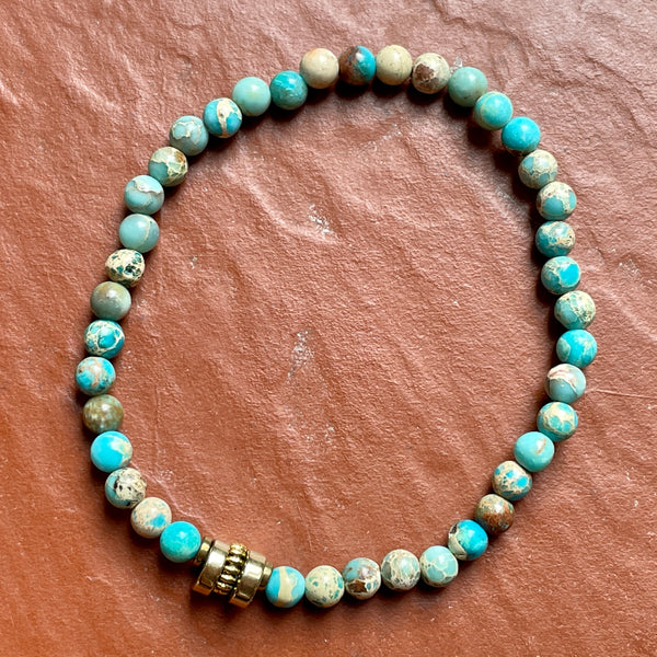 Bracelet jaspe impériale turquoise