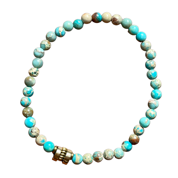 Bracelet jaspe impériale turquoise