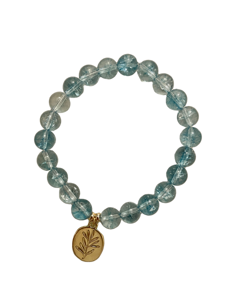 Bracelet perles bleues