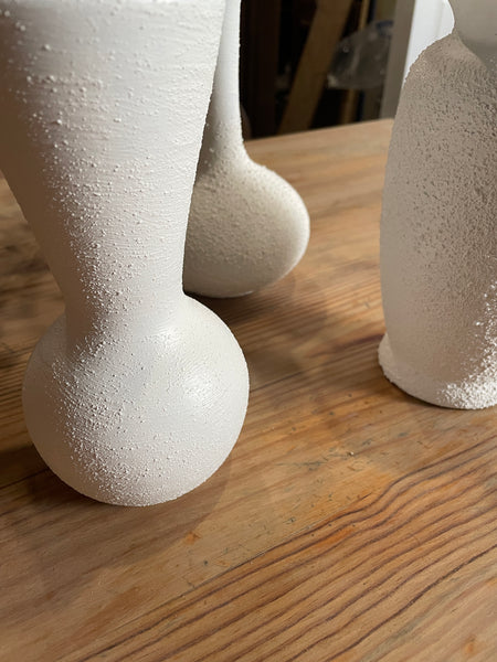 Vase géométrique texturé