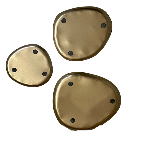 Trio plateaux dorés