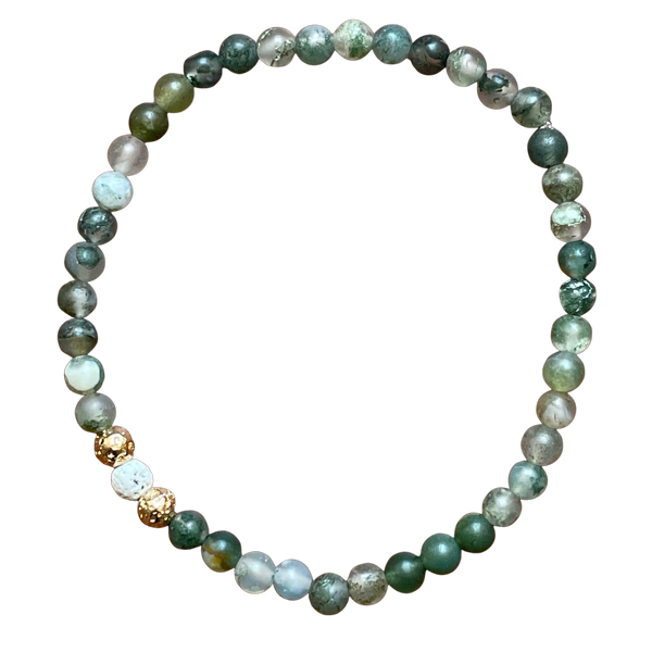 Bracelet agate verte