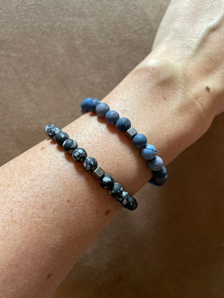 Bracelet howlite bleue