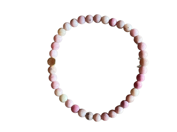 Bracelet jaspe rose tigrée