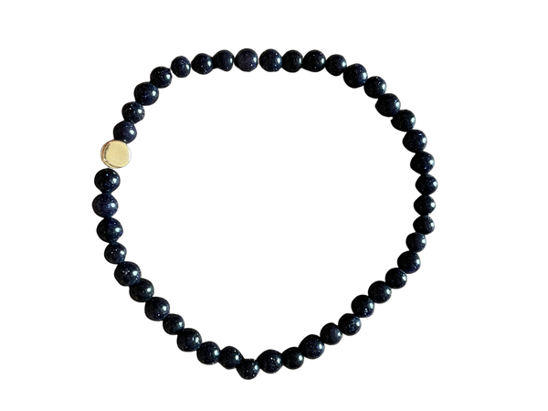 Bracelet pierre de soleil bleu