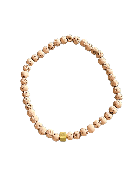 Bracelet pierre de lave rose