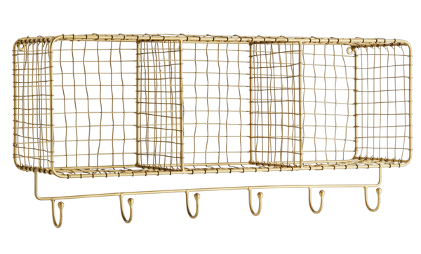Etagère métallique à crochets