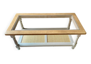 Table basse cannage