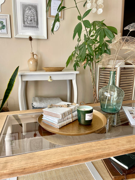 Table basse cannage