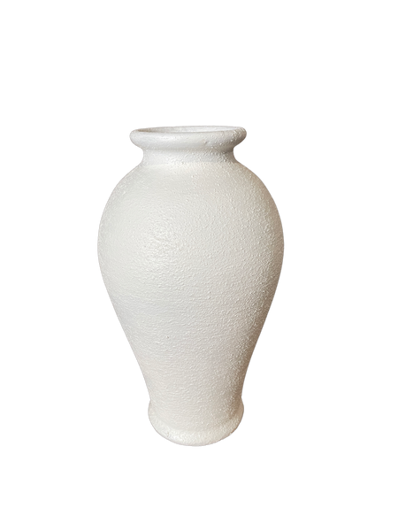 Vase terre cuite blanc