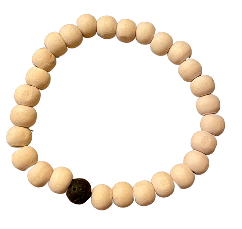 Bracelet perles de bois